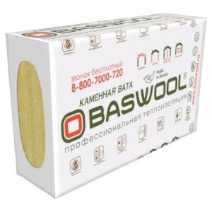 Минеральный утеплитель Baswool каменная вата Х0000040833 1200x600x50 мм